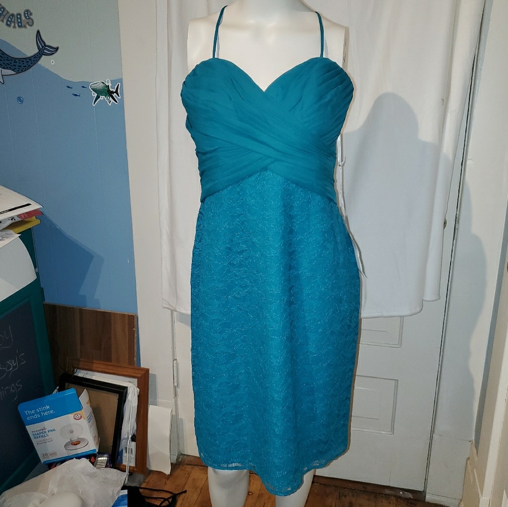 WToo Watters & Watters Dress Sz.14 Peacock